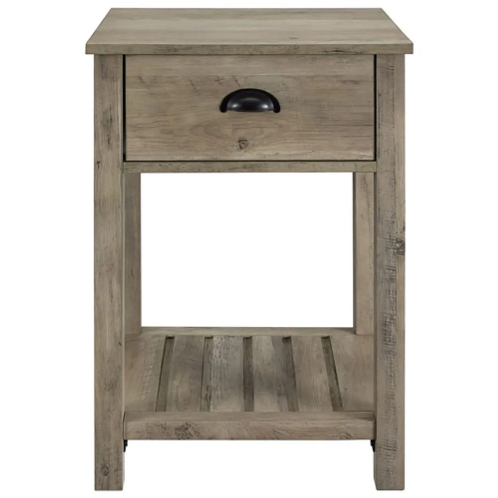 Winmoor Home Transitional 1-Drawer Nightstand - Grey Wash