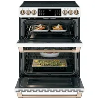 Café 30" True Convection Double Oven Slide-In Smooth Top Electric Range (CCES750P4MW2) - Matte White
