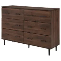 Winmoor Home Modern 6-Drawer Dresser - Dark Walnut