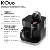 Keurig K-Duo Single Serve & Carafe Coffee Maker - Black