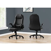 Monarch Ergonomic High-Back Faux Leather Executive Chair - Black