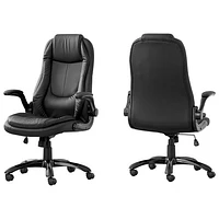 Monarch Ergonomic High-Back Faux Leather Executive Chair - Black