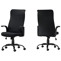 Monarch Ergonomic High-Back Polyester Executive Chair - Black