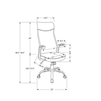 Monarch Ergonomic High-Back Polyester Executive Chair - Black