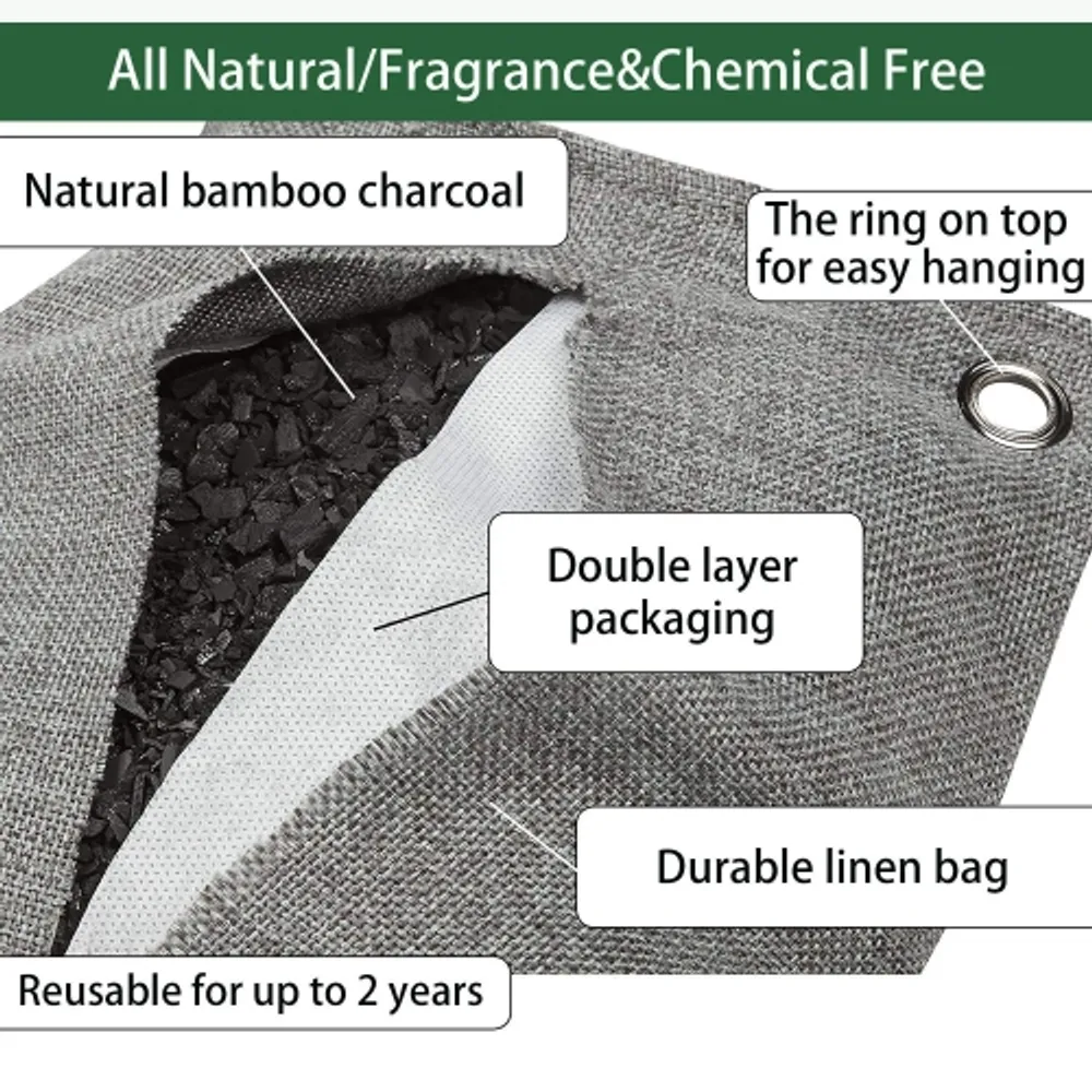 Naturally Activated Bamboo Charcoal Odor Neutralizer 