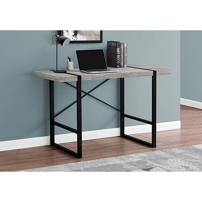 Bureau d'ordinateur contemporain de Monarch - Gris/noir