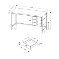 Monarch Contemporary Computer Desk with Drawers