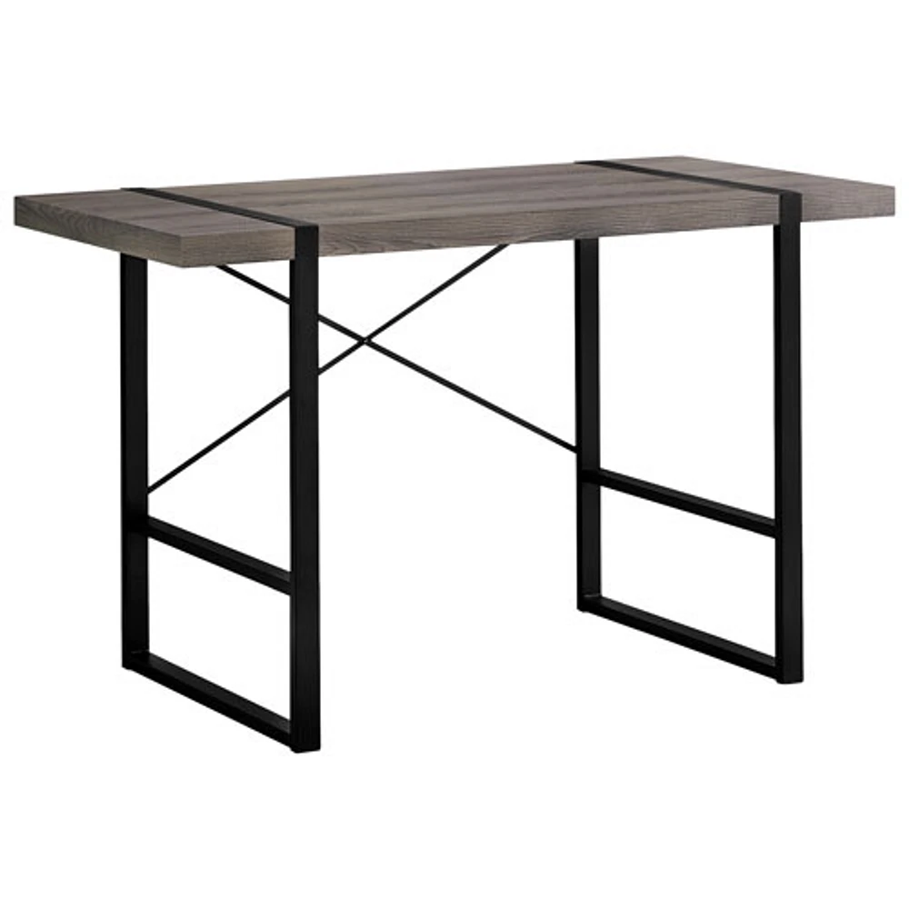 Monarch Computer Desk - Dark Taupe/Black