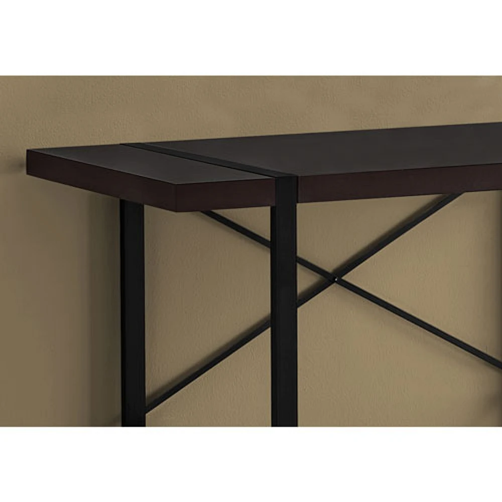 Monarch Computer Desk - Cappuccino/Black