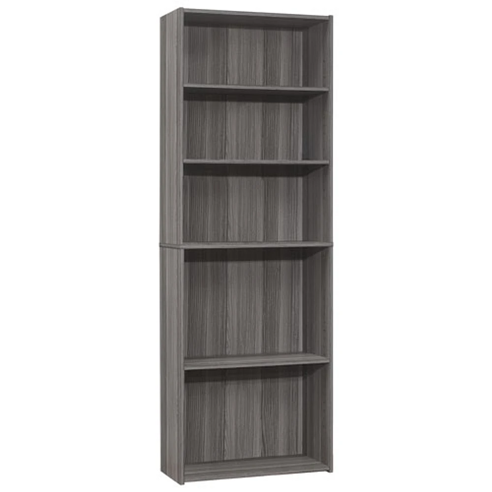 Monarch 72" 5-Shelf Bookcase - Grey