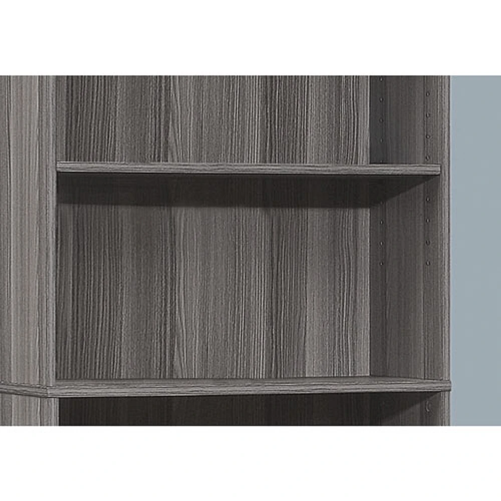 Monarch 72" 5-Shelf Bookcase - Grey