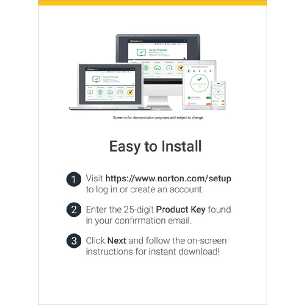 Norton 360 Standard (PC/Mac) - 1 Device - 10GB Cloud Backup - 1-Year Subscription