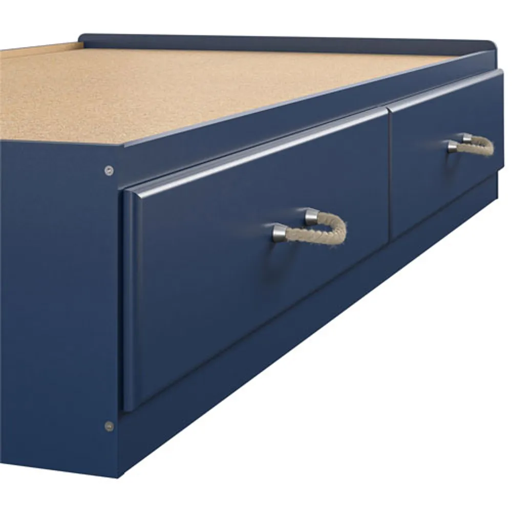 Sierra Ridge Mesa Contemporary Storage Bed - Twin - Blue