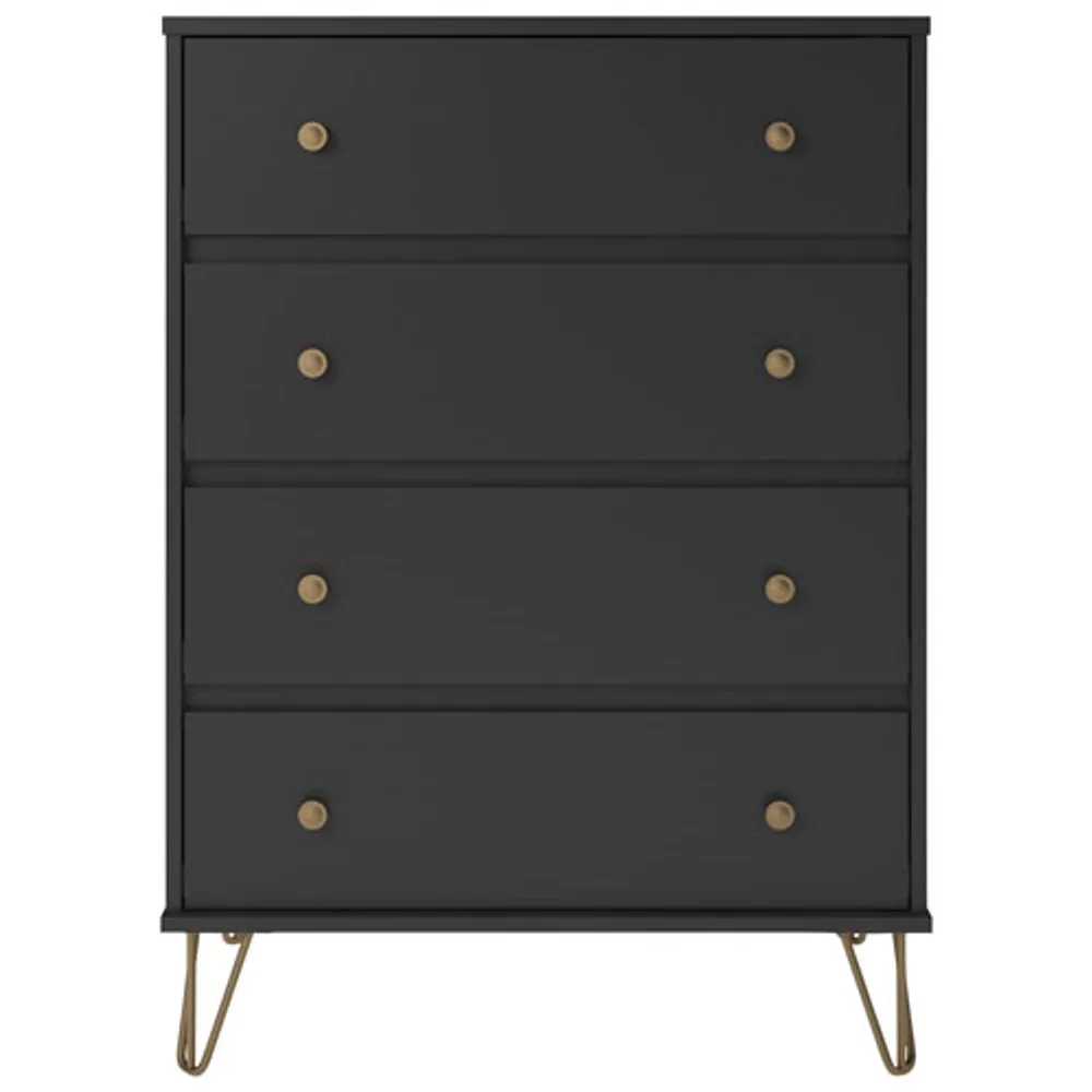 Owen Contemporary 4-Drawer Dresser - Black