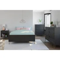 Owen Contemporary 4-Drawer Dresser - Black