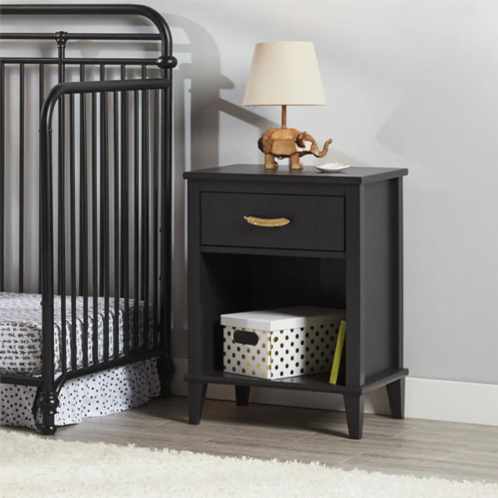 Monarch Hill Hawken Contemporary 1-Drawer Nightstand - Black