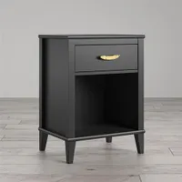 Monarch Hill Hawken Contemporary 1-Drawer Nightstand - Black