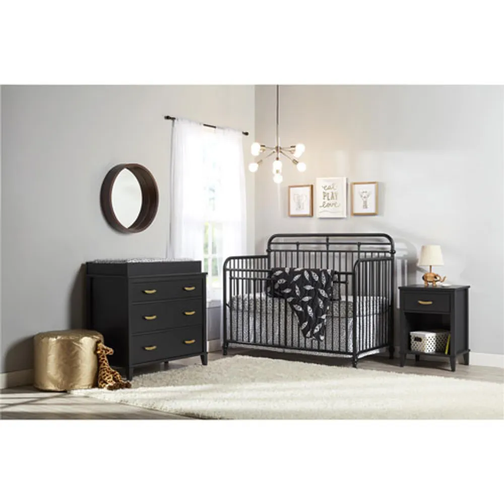 Monarch Hill Hawken Contemporary 1-Drawer Nightstand - Black