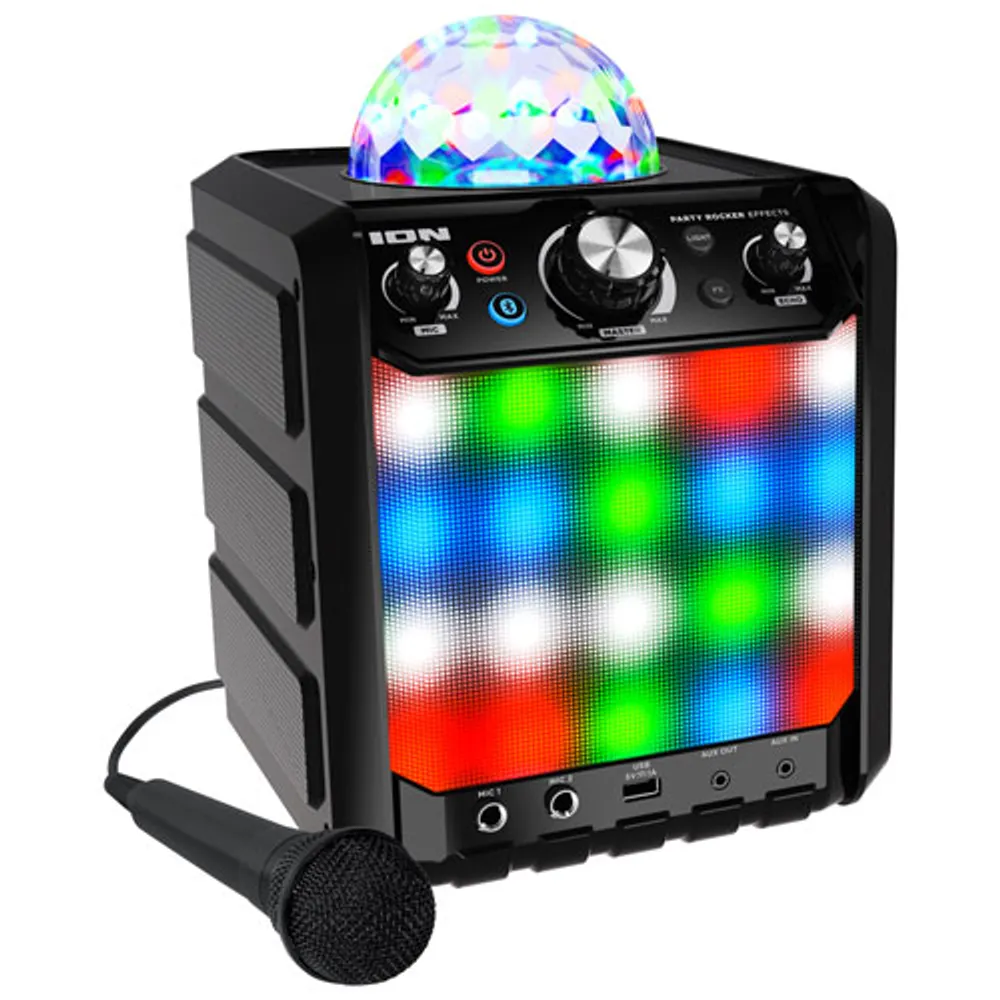 ION Party Rocker Effects Bluetooth Speaker with Microphone