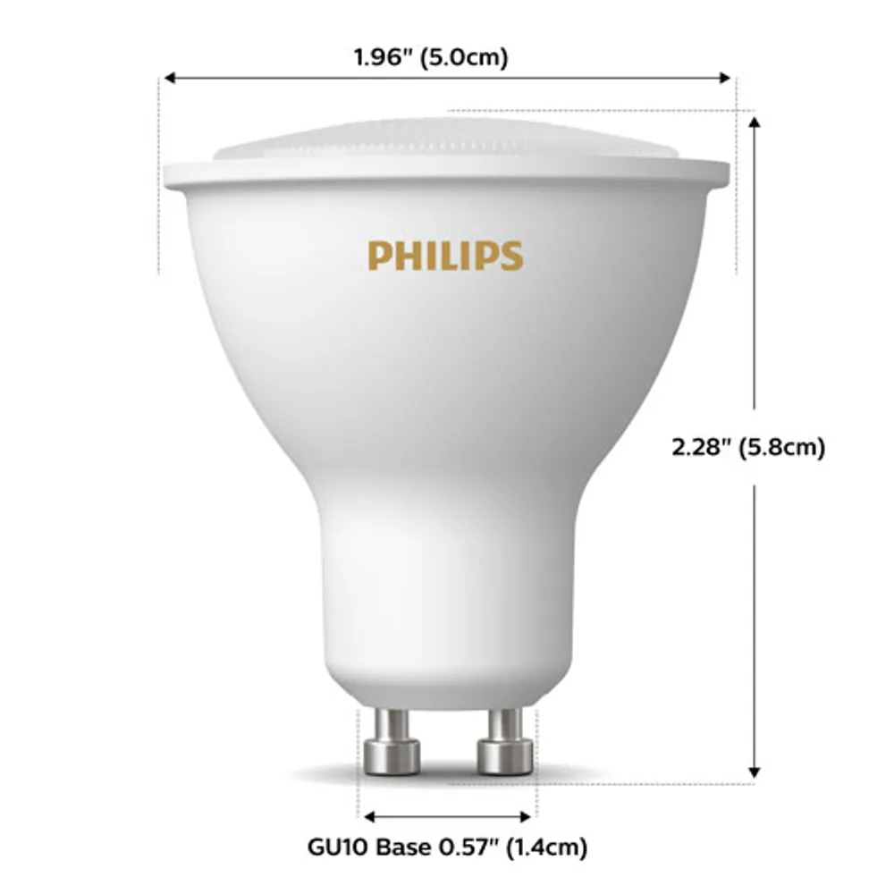 Philips Hue White and Colour GU10 Smart Bluetooth LED Light Bulb