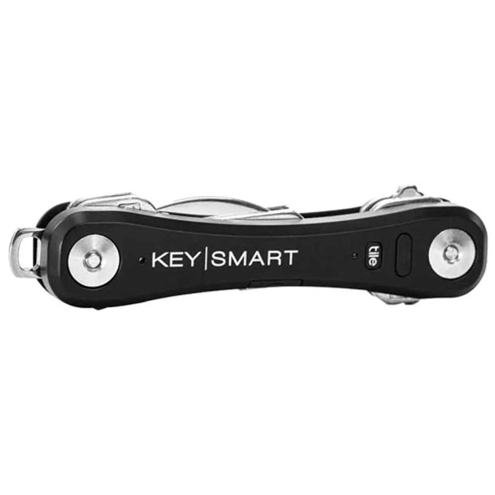 KeySmart Pro Compact Key Holder with Tile Smart Location - Black