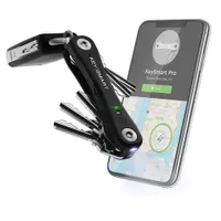 KeySmart Pro Compact Key Holder with Tile Smart Location - Black