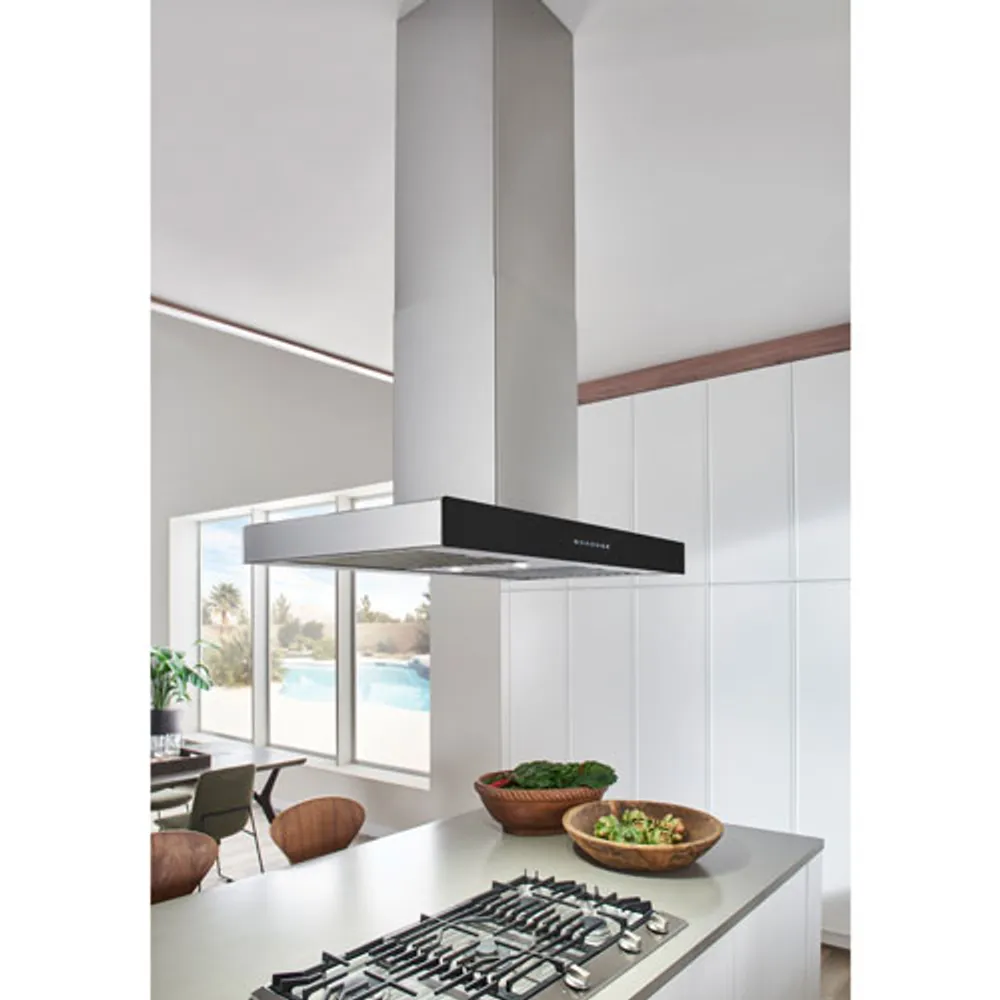 Best 36" Island Mount Range Hood (ICB3I36SBB) - Stainless Steel with Glass