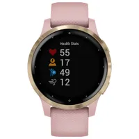 Garmin vivoactive 4S 40mm GPS Watch with Heart Rate Monitor - Light Gold/Dust Rose - Only at Best Buy