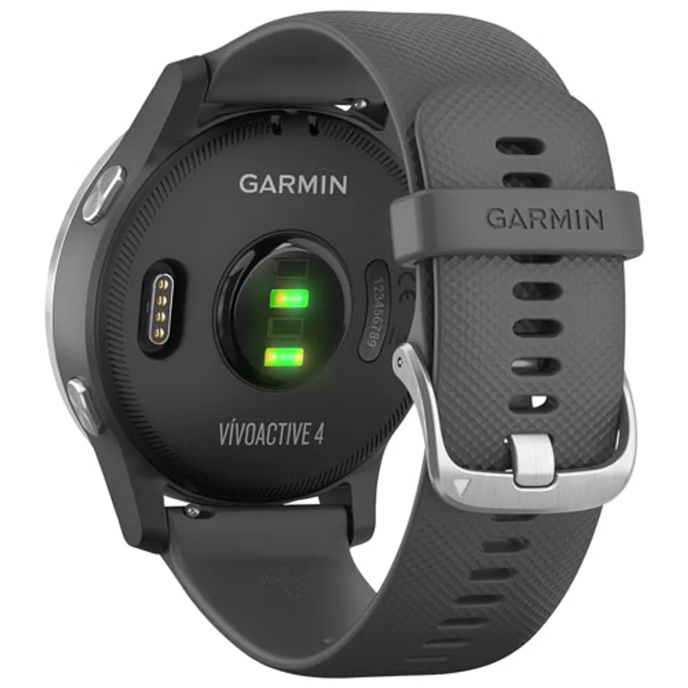 Garmin vivoactive 4 45mm GPS Watch with Heart Rate Monitor - Silver/Shadow Grey