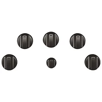 Ensemble de boutons de 5 pièces pour surface de cuisson électrique Café (CXCE1HKPMBT) - Noir brossé