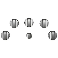 Café 5-Piece Electric Cooktop Knob Set (CXCE1HKPMSS) - Brushed Stainless