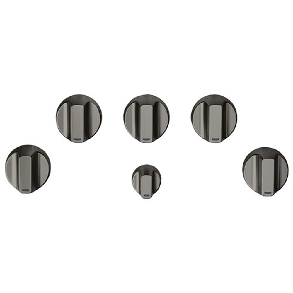 Ensemble de boutons de 5 pièces pour surface de cuisson au gaz Café (CXCG1K0PMBT) - Noir brossé