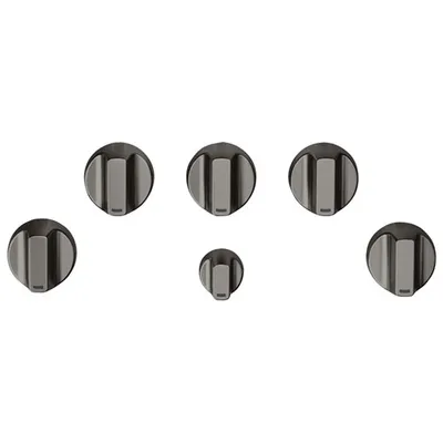 Ensemble de boutons de 5 pièces pour surface de cuisson au gaz Café (CXCG1K0PMBT) - Noir brossé