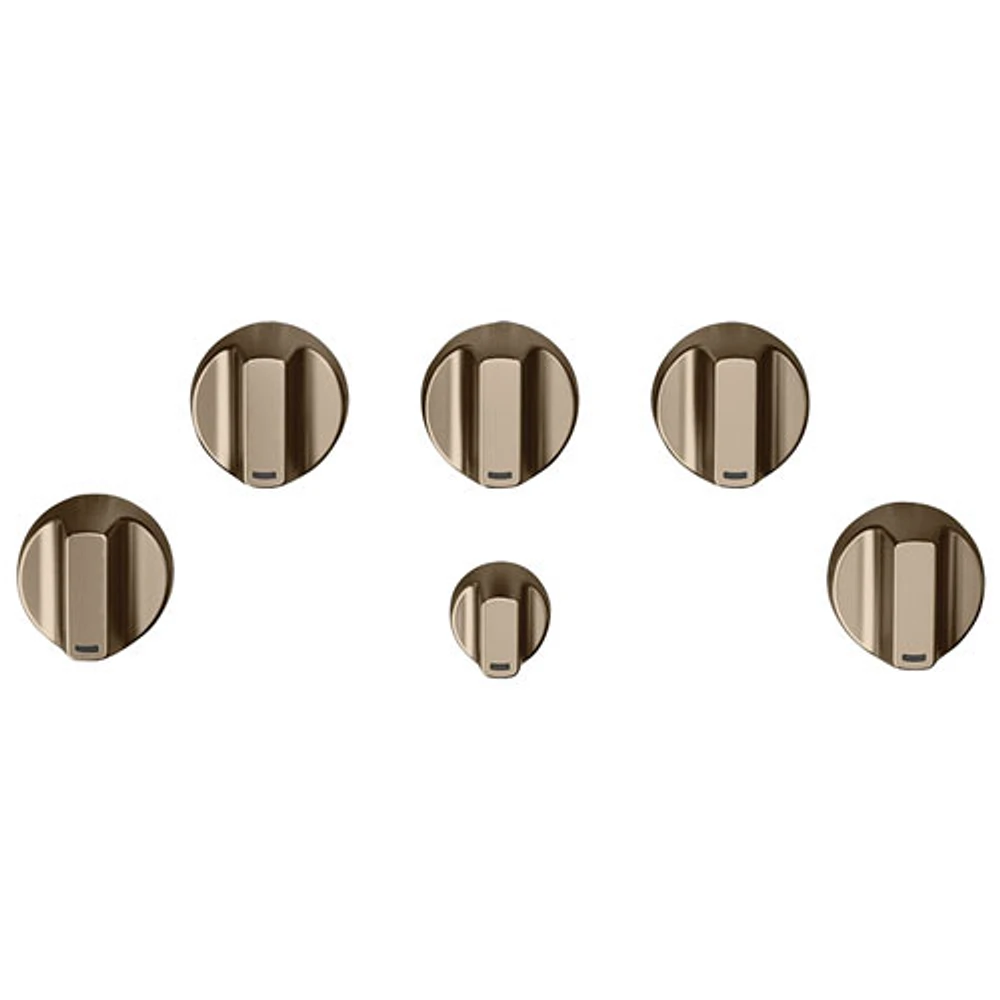 Café 5-Piece Gas Cooktop Knob Set (CXCG1K0PMBZ) - Brushed Bronze