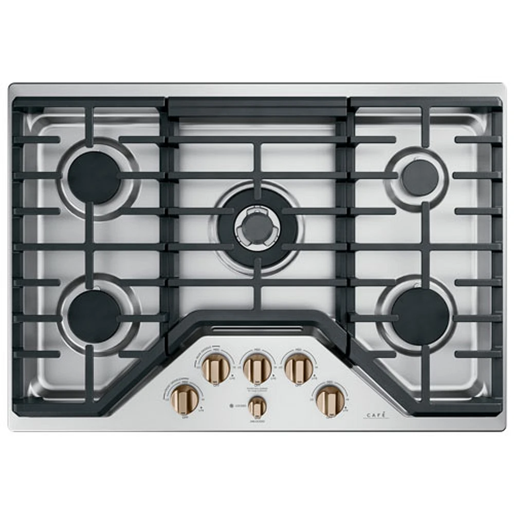 Ensemble de boutons de 5 pièces pour surface de cuisson au gaz Café (CXCG1K0PMBZ) - Bronze brossé