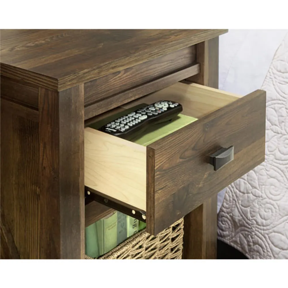 Farmington Contemporary 1-Drawer Nightstand - Rustic