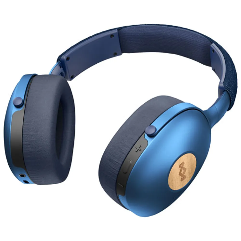 House of Marley Positive Vibration XL Over-Ear Bluetooth Headphones - Blue