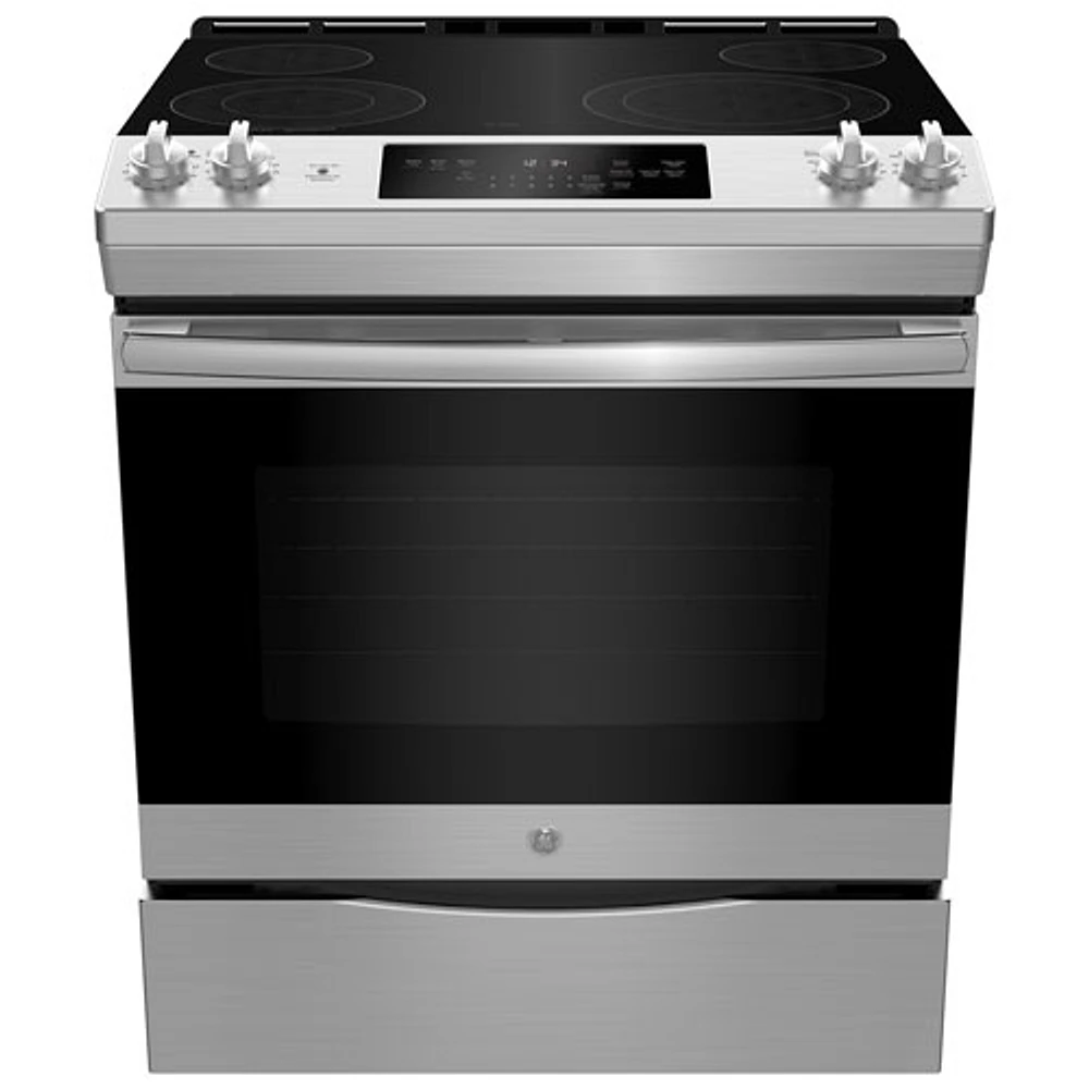 GE 30" 5.7 Cu. Ft. Slide-In Electric Range (JCSS630SMSS) - Stainless Steel