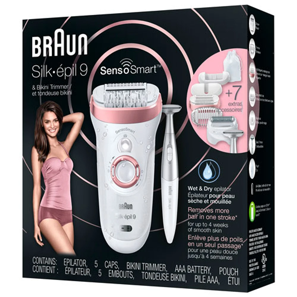 Best Buy: Silk-épil 9 Flex Epilator with Braun FaceSpa White/Gold