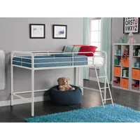 Junior Contemporary Bunk Bed - Twin - White