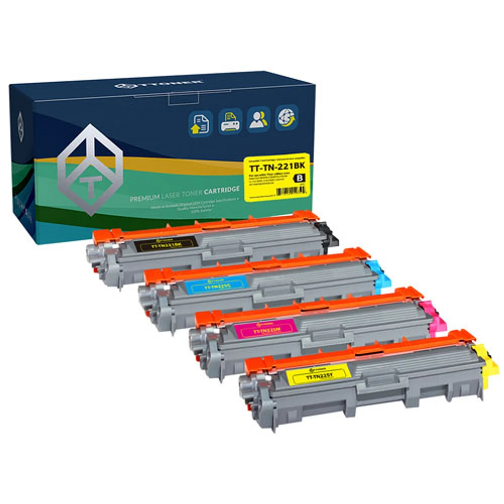 TToner Brother Black/Colour Toner (TT-TN221/225) - 4 Pack