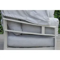 Seychelle Day Bed with Ottoman & Cushions - Light Grey