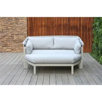 Seychelle Day Bed with Ottoman & Cushions - Light Grey