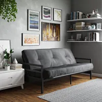 DHP Rio Contemporary Polyester Futon - Grey