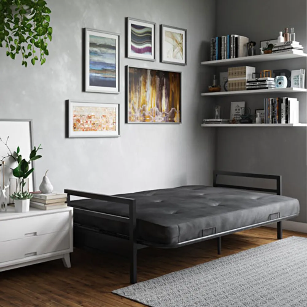 DHP Rio Contemporary Polyester Futon - Grey