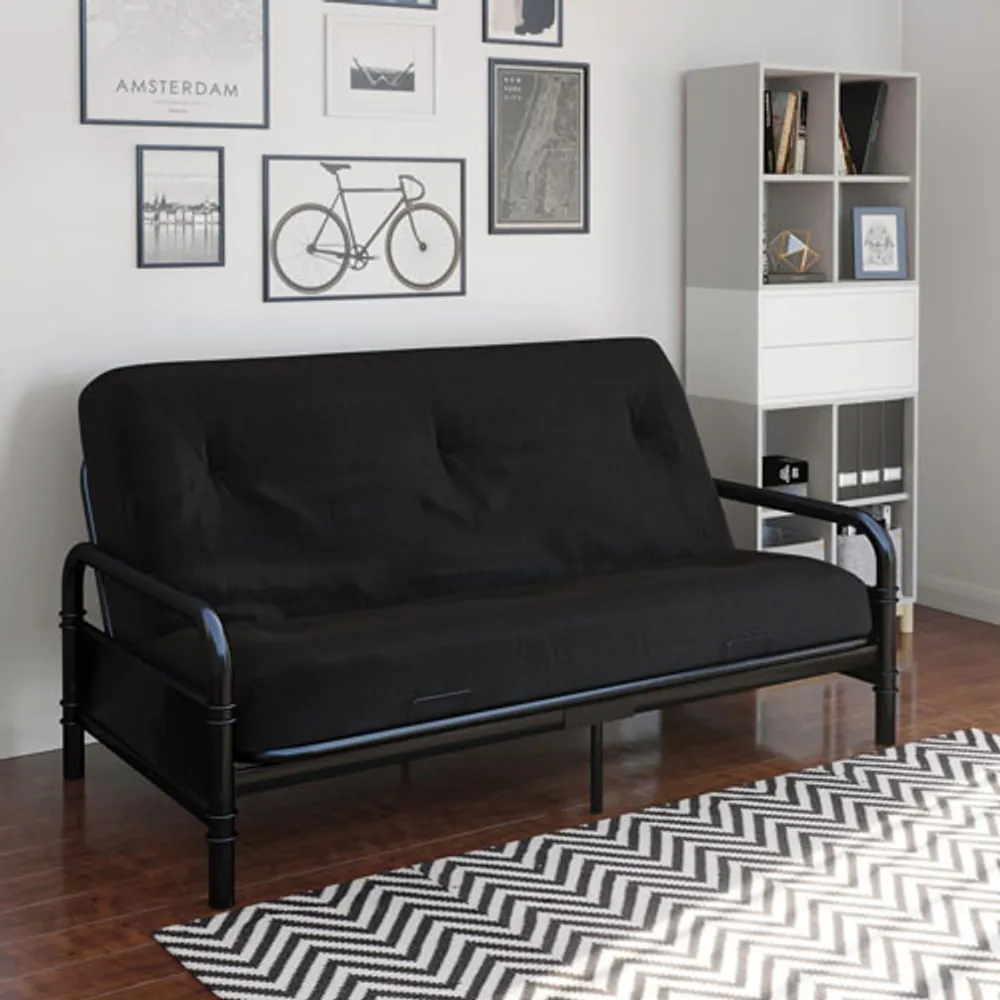 DHP Mali Contemporary Polyester Futon - Black