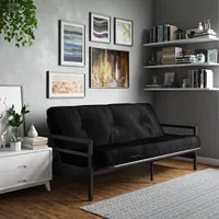 DHP Rio Contemporary Polyester Futon - Black