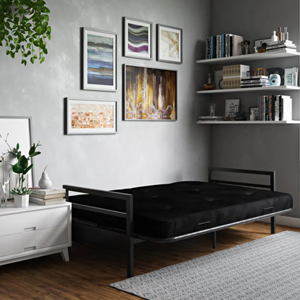 DHP Rio Contemporary Polyester Futon - Black