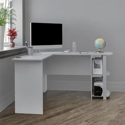 Dakota L-Shaped/Corner Desk - Dove Grey