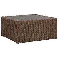 Veranda 3-Piece Patio Sectional - Brown Wicker/Taupe Cushions
